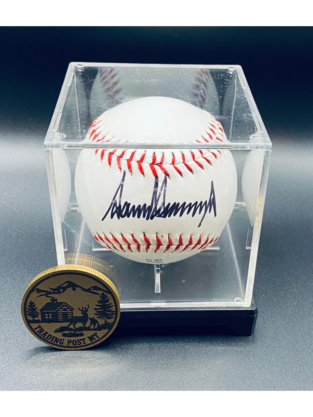 Donald Trump Signed Baseball In Case With COA (President)